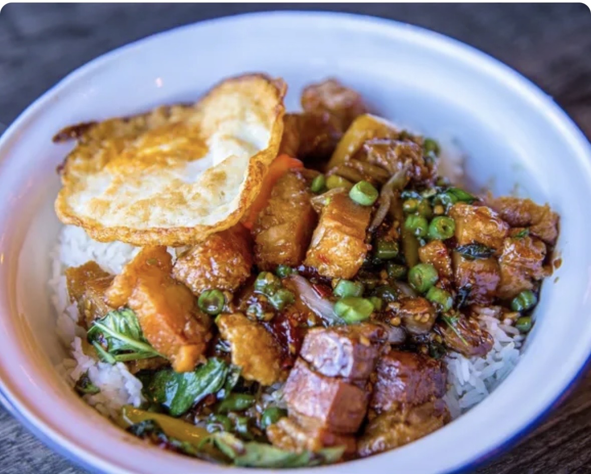 Krapow Moo Grob — picture menu